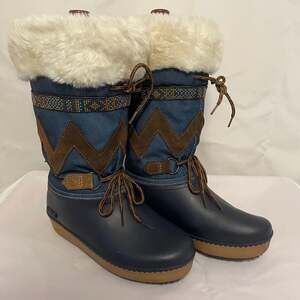 Vintage Baffin Winter Boots Suede Rubber Faux Fur Lining‎ Southwestern 7